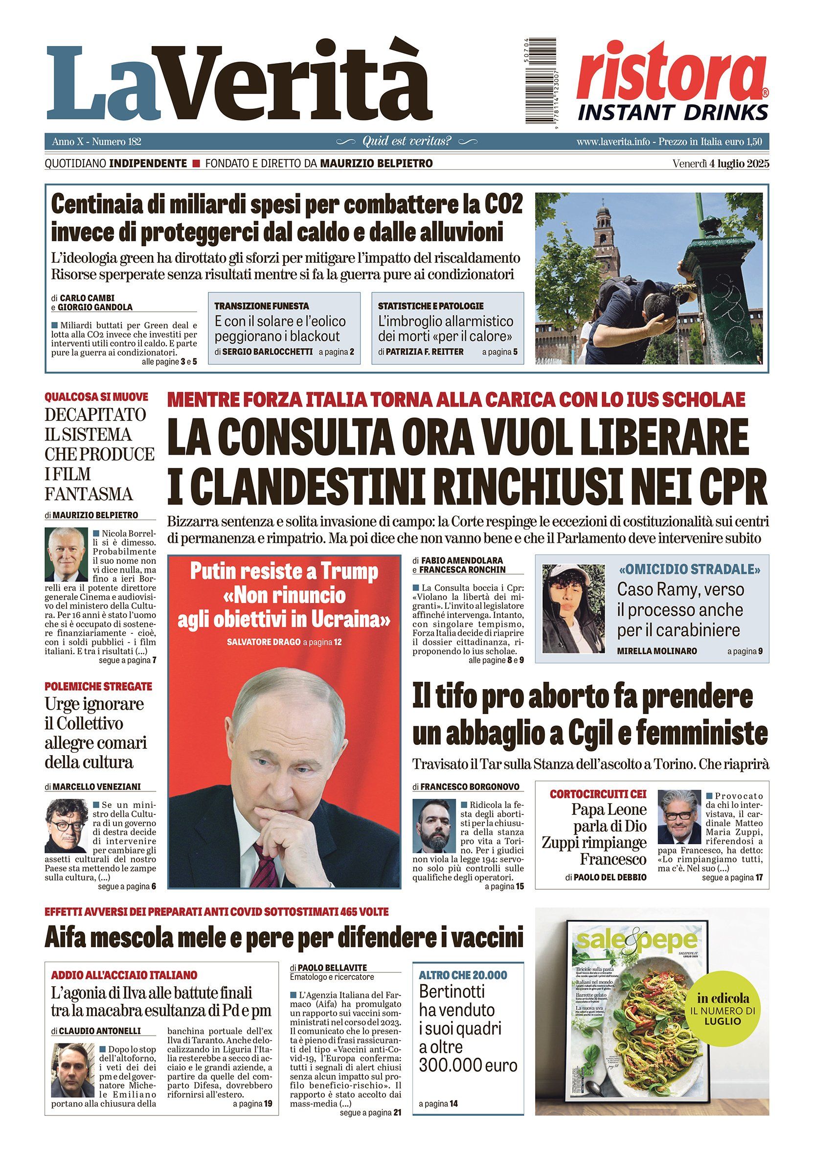 Oggi in edicola