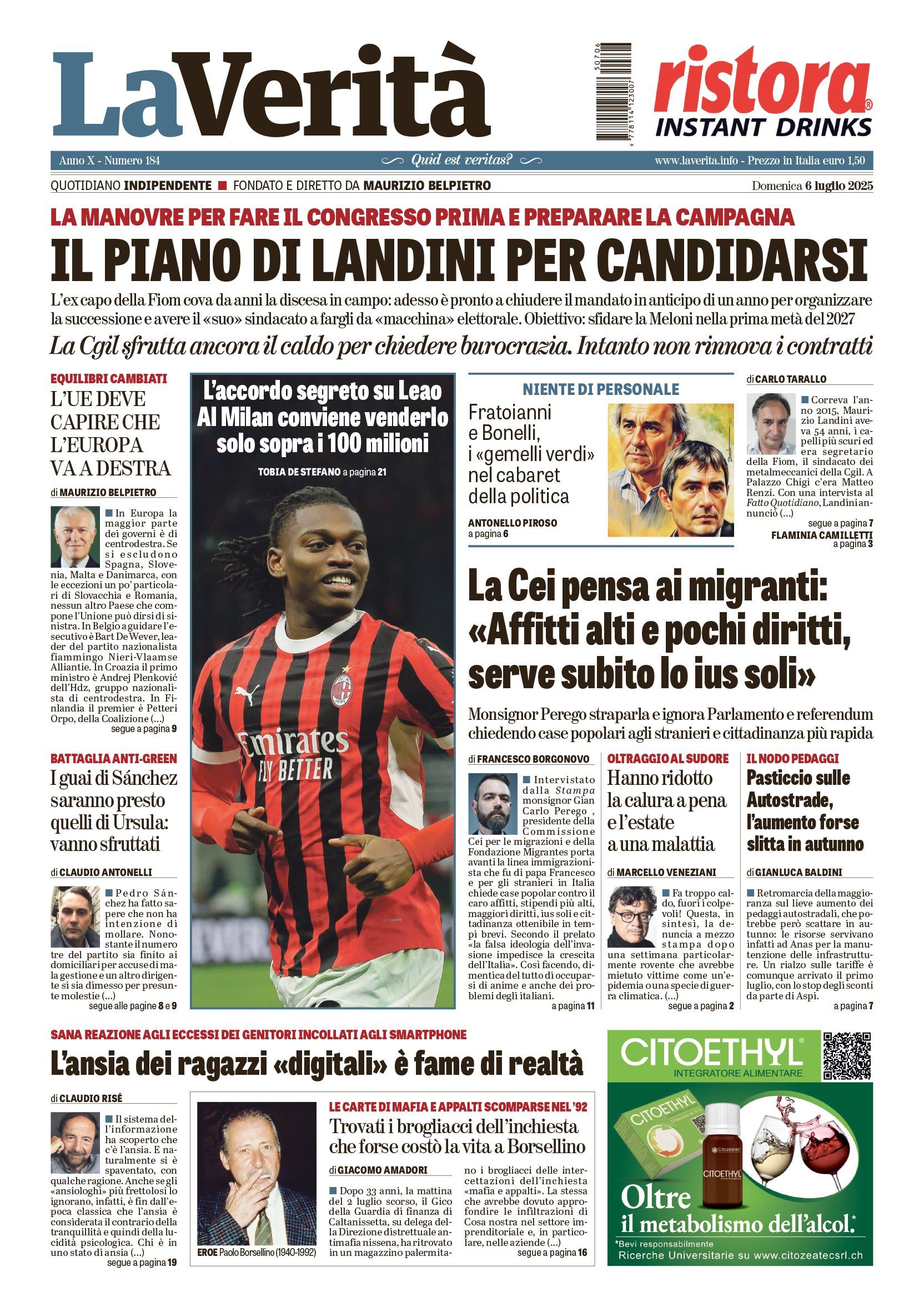 Oggi in edicola