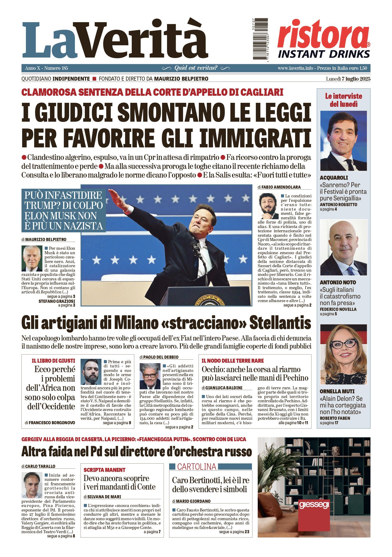 Oggi in edicola