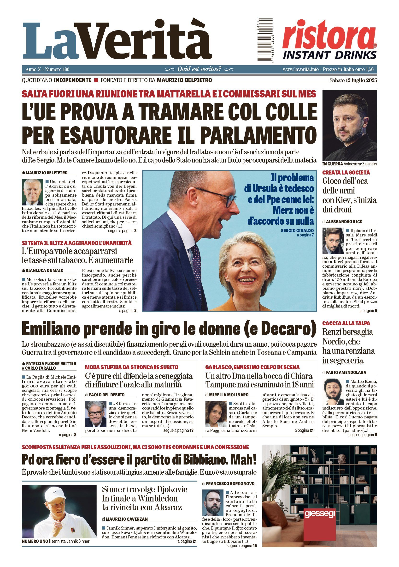 Oggi in edicola