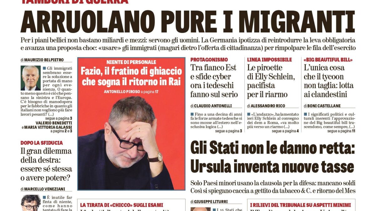 Oggi in edicola
