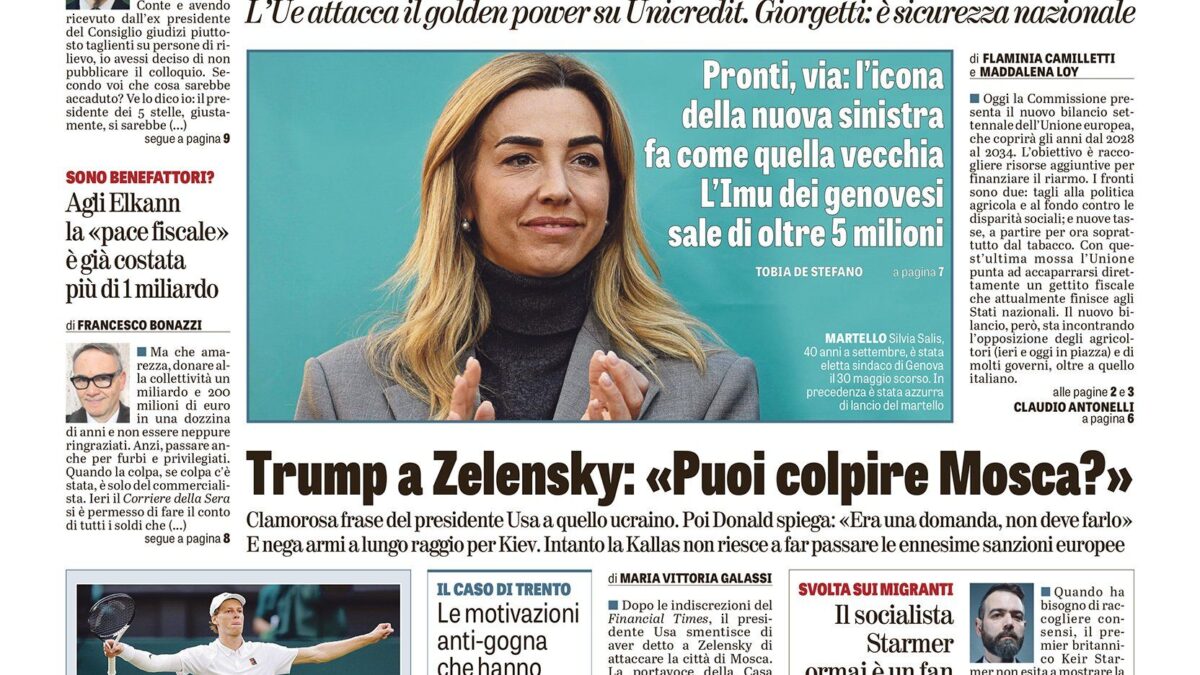Oggi in edicola