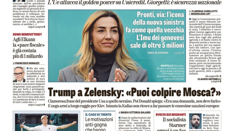 Oggi in edicola