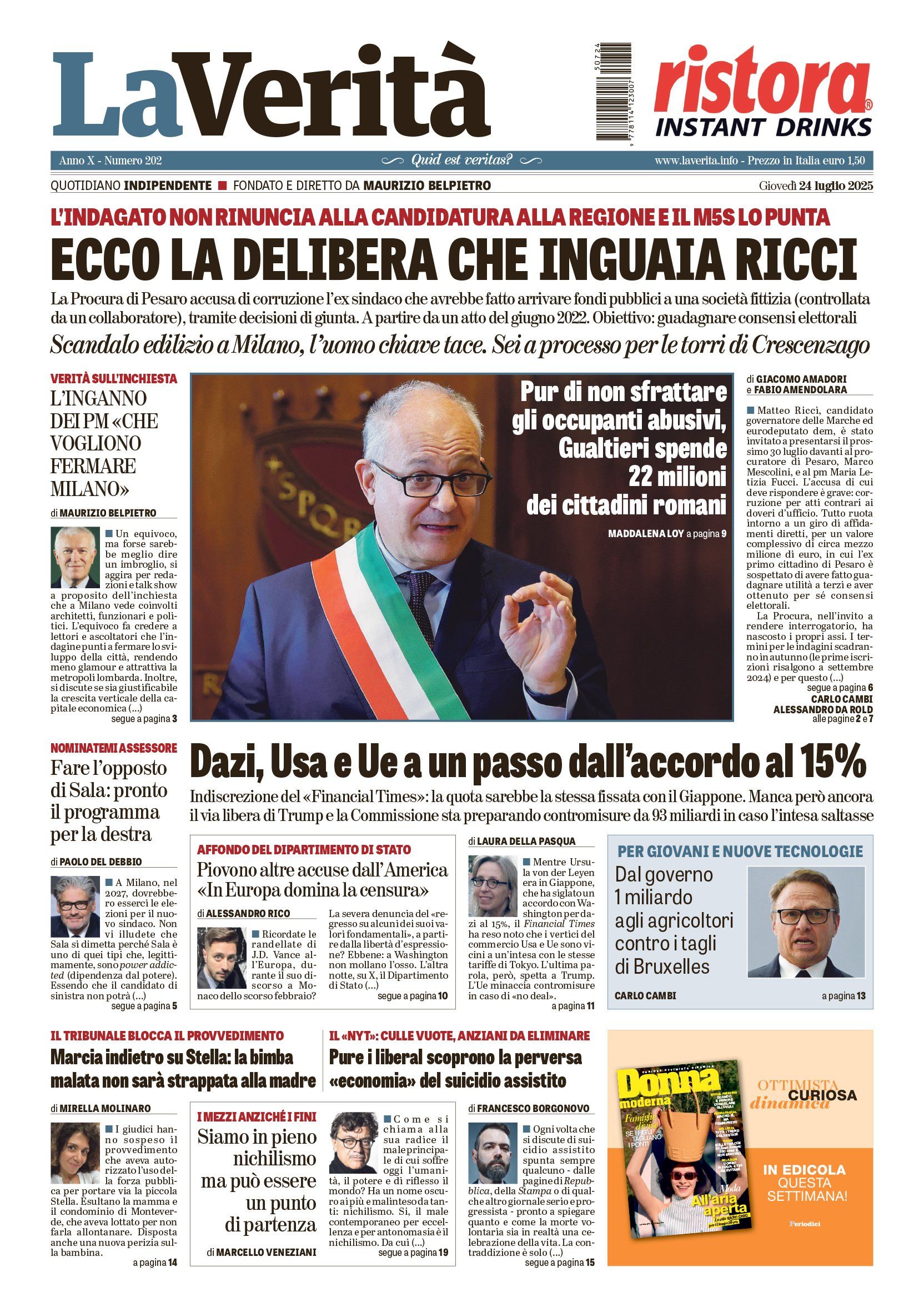 Oggi in edicola