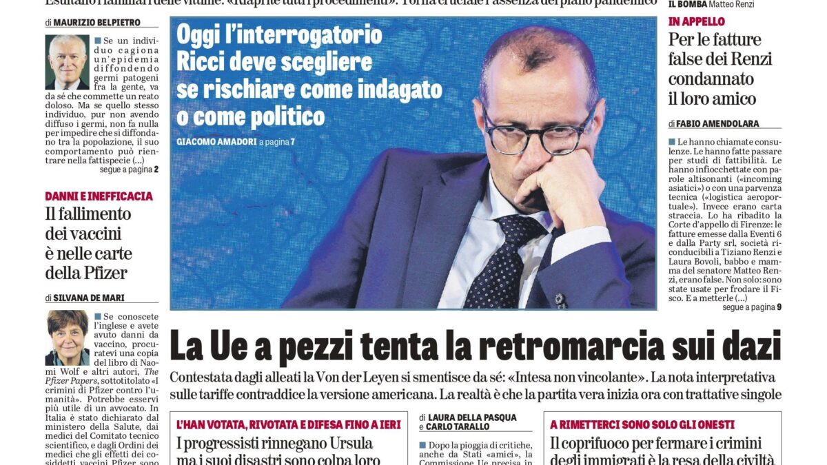 Oggi in edicola