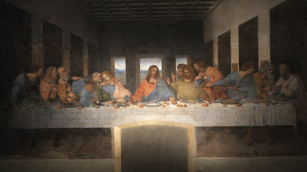 Cracco fa sparire la tovaglia di Leonardo