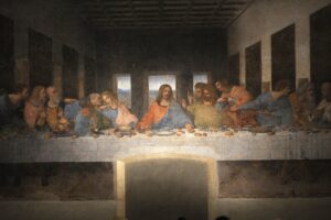 Cracco fa sparire la tovaglia di Leonardo