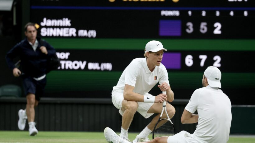 Wimbledon, Sinner passa per infortunio altrui. Cobolli supera Cilic, Sonego va ko