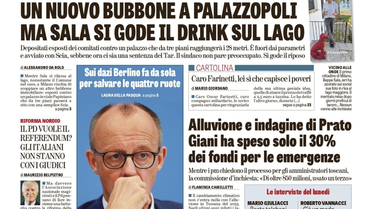 Oggi in edicola