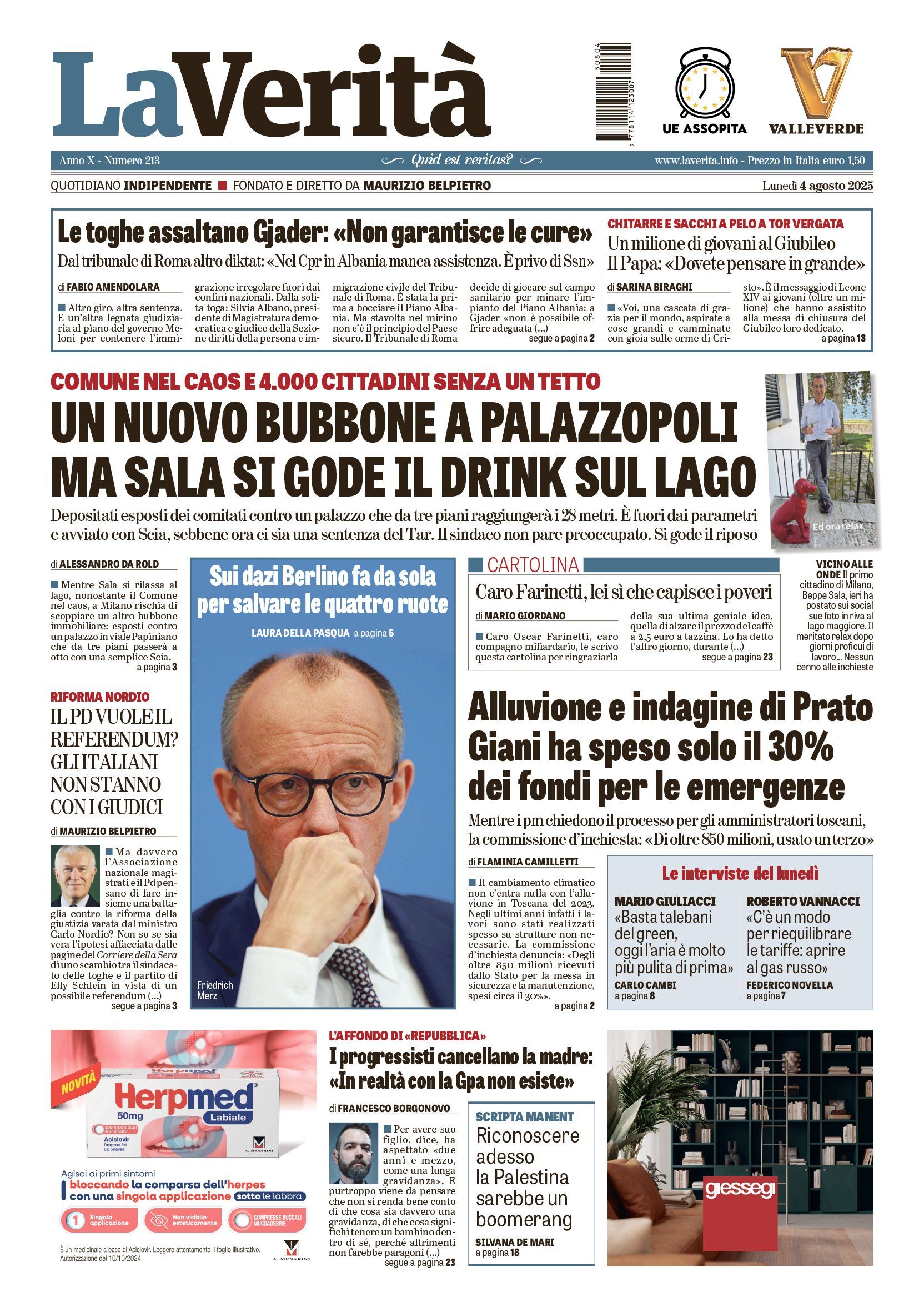 Oggi in edicola