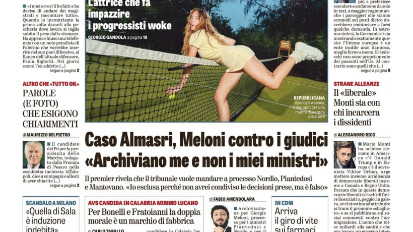 Oggi in edicola