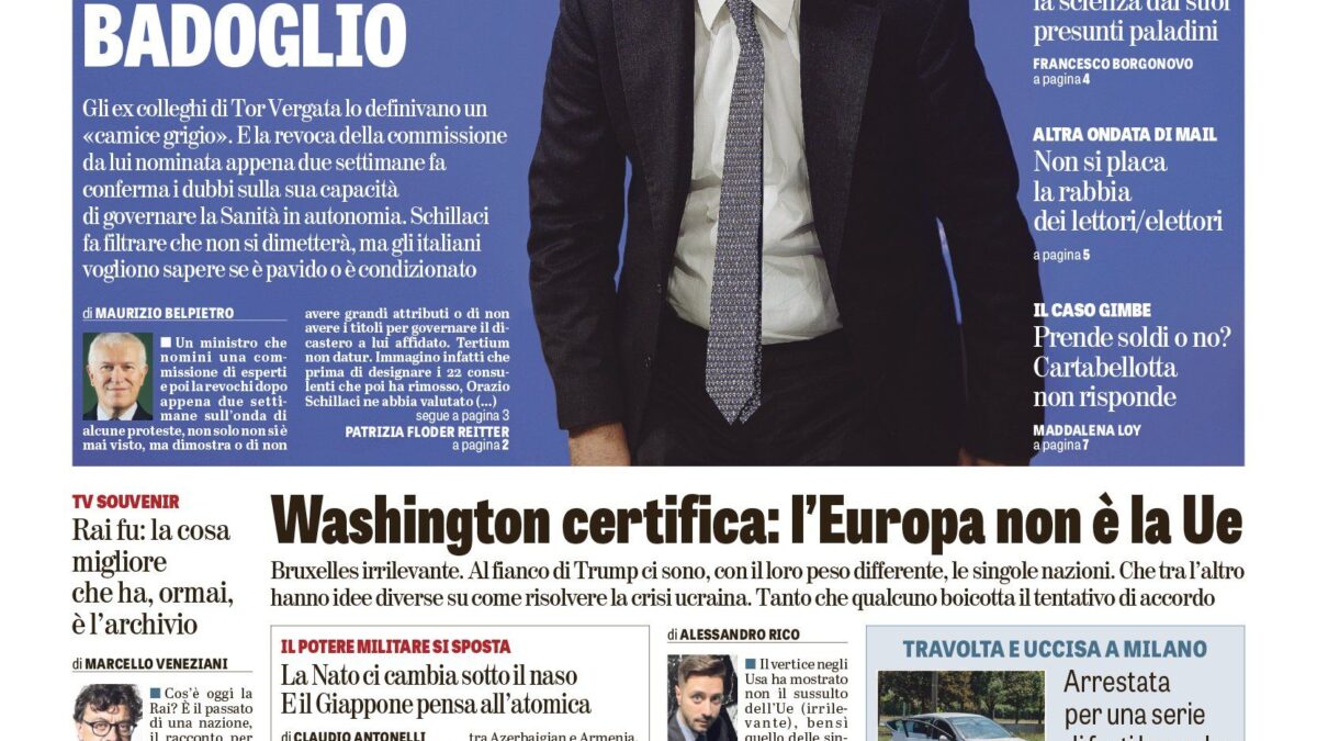 Oggi in edicola