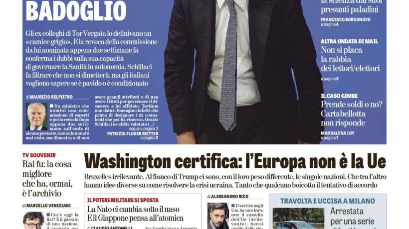 Oggi in edicola