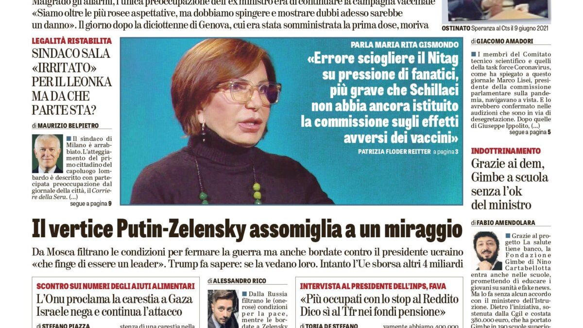 Oggi in edicola