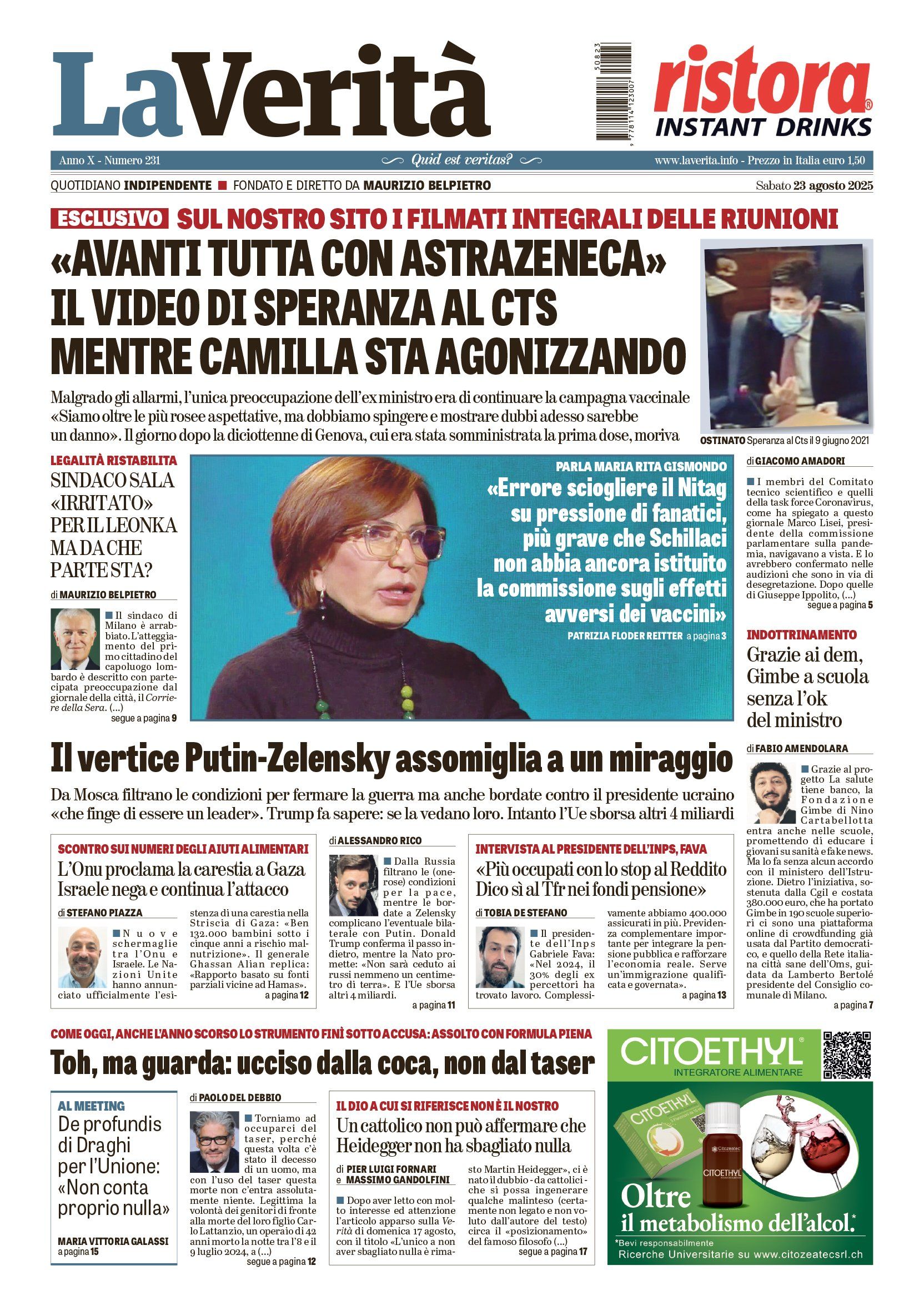 Oggi in edicola