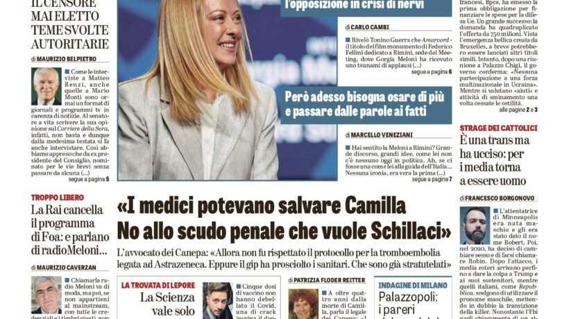 Oggi in edicola