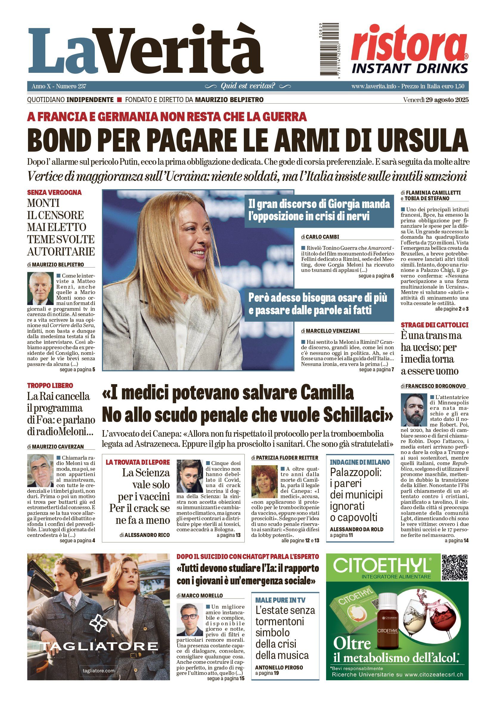 Oggi in edicola