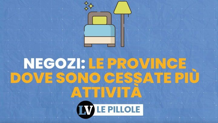 Negozi: le province dove sono cessate più attività