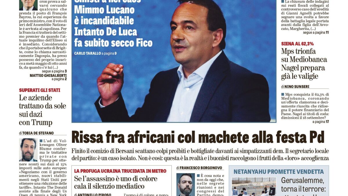 Oggi in edicola