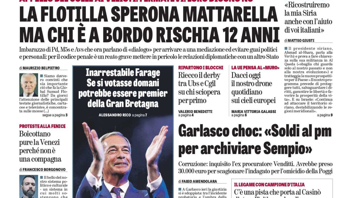 Oggi in edicola