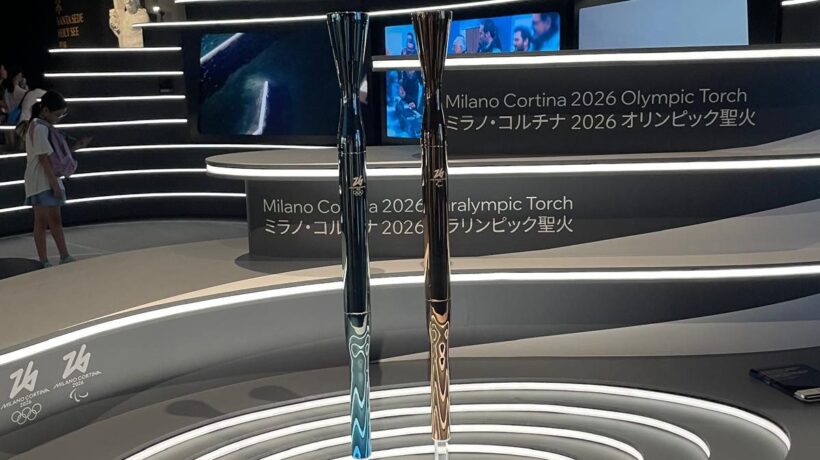 Le torce originali delle prossime olimpiadi invernali Milano Cortina 2026