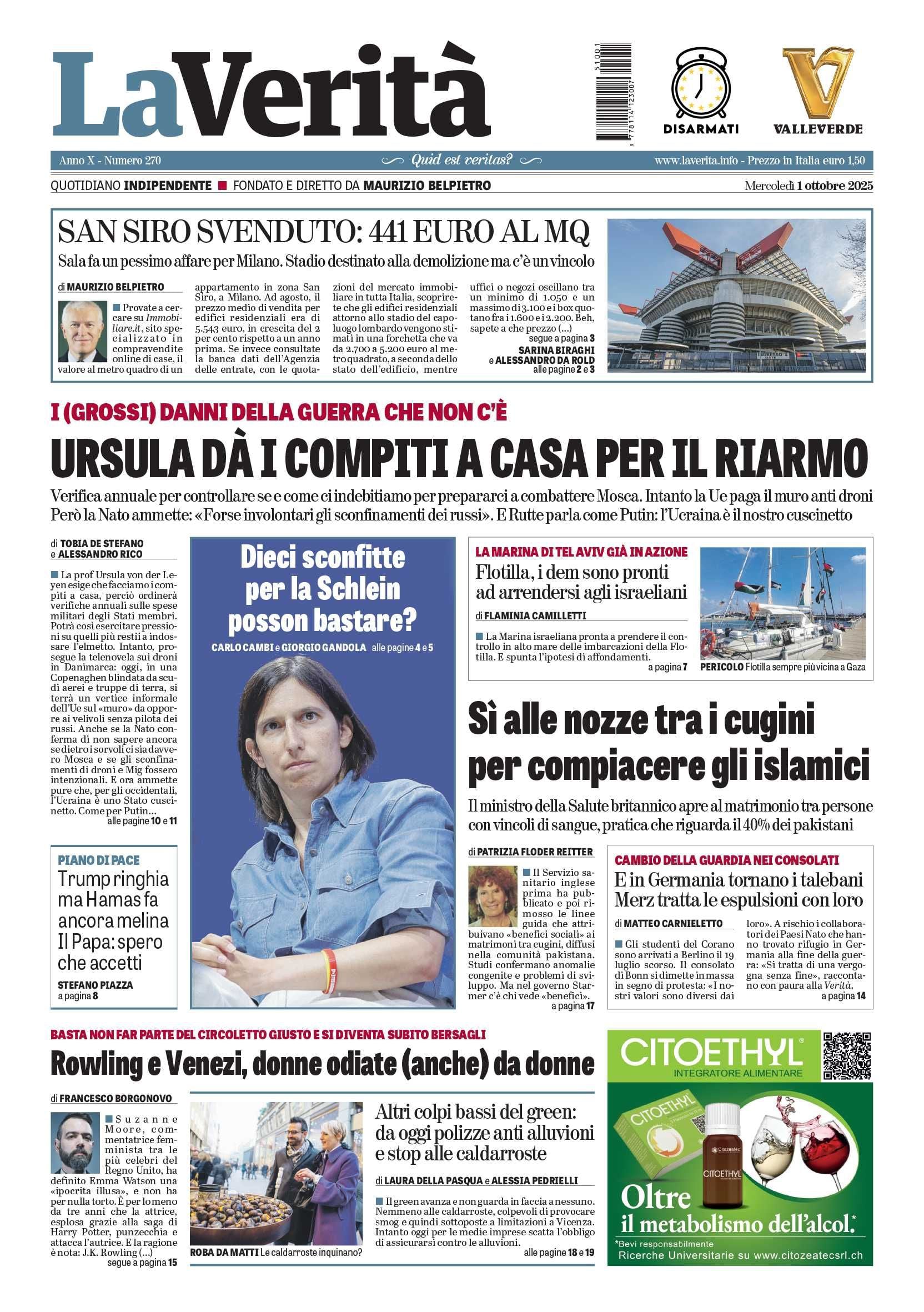 Oggi in edicola