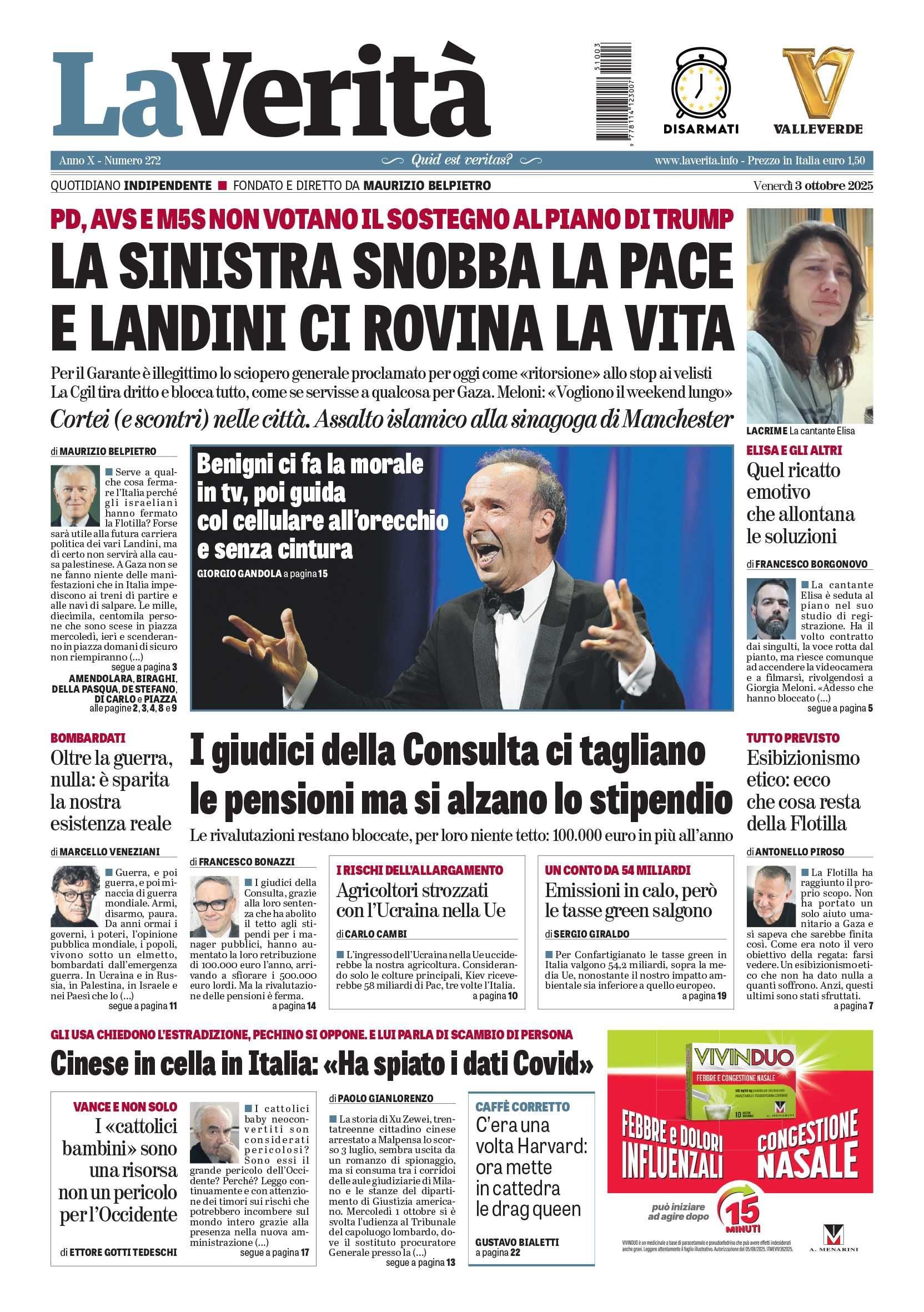 Oggi in edicola