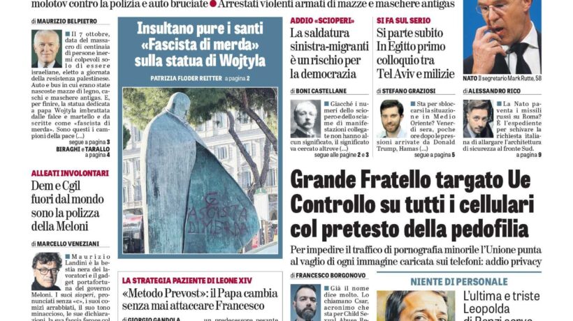Oggi in edicola