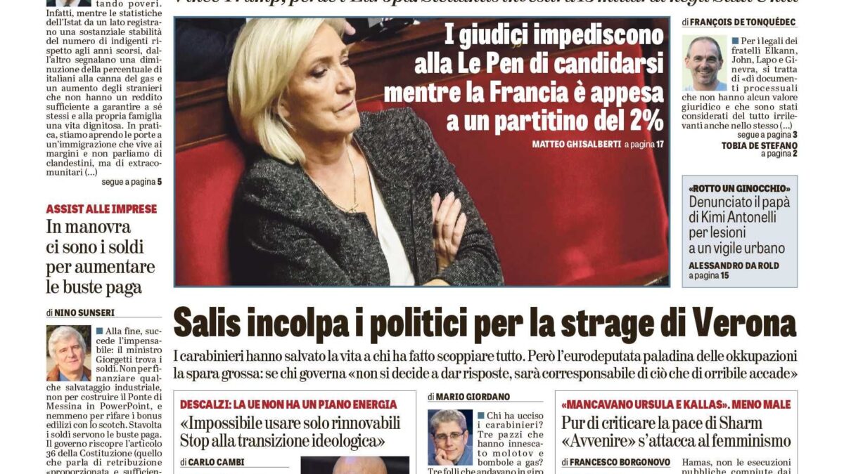 Oggi in edicola