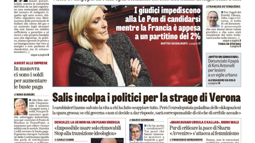 Oggi in edicola