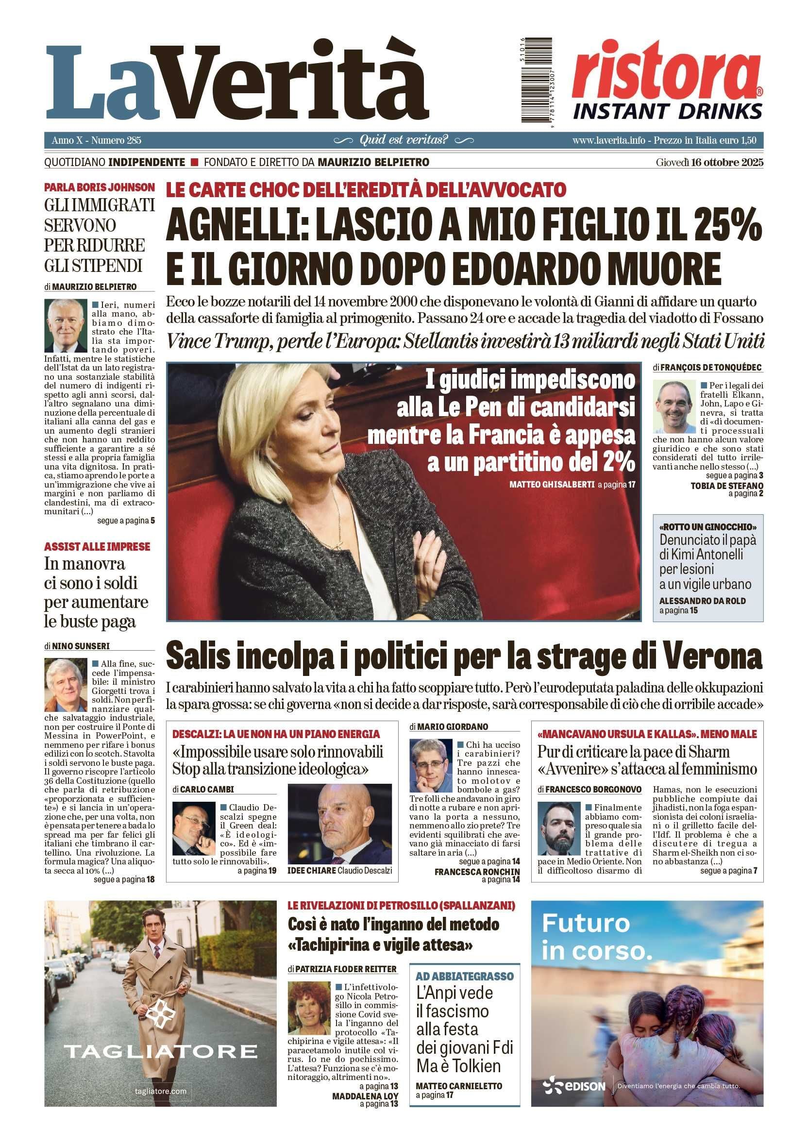 Oggi in edicola