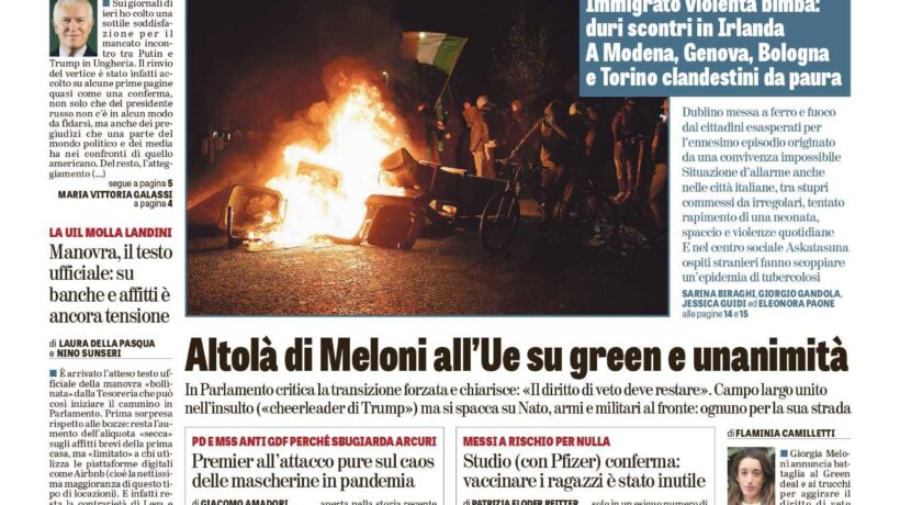 Oggi in edicola