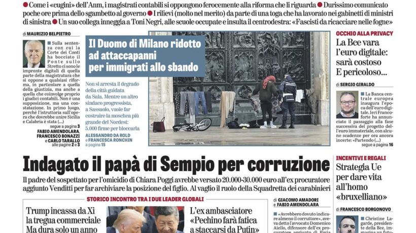 Oggi in edicola