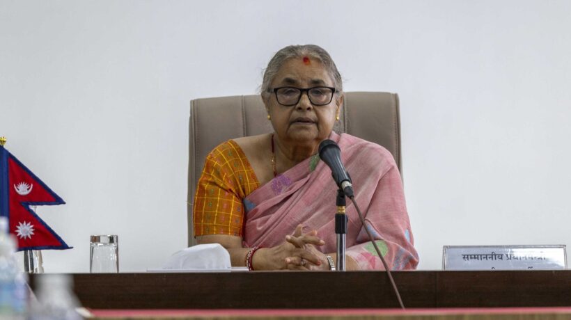 Il premier nepalese ad interim Sushila Karki (Ansa)