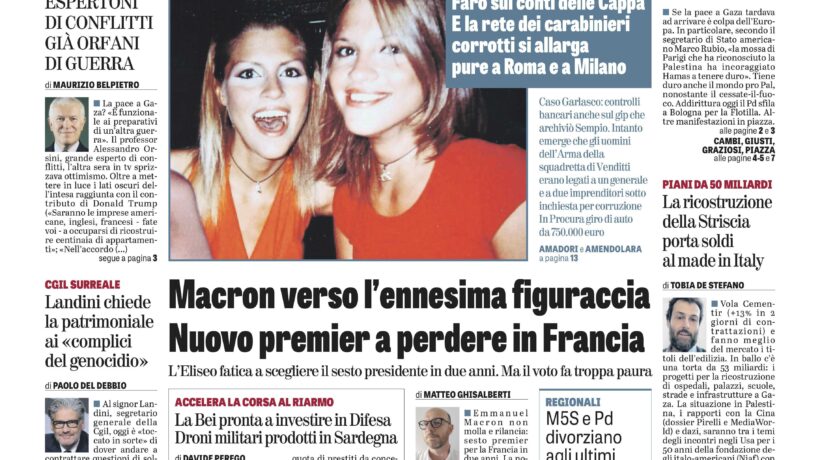 Oggi in edicola