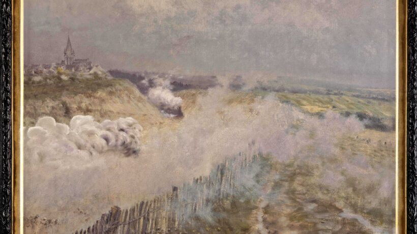 Giuseppe De Nittis Incrocio di treni , 1884