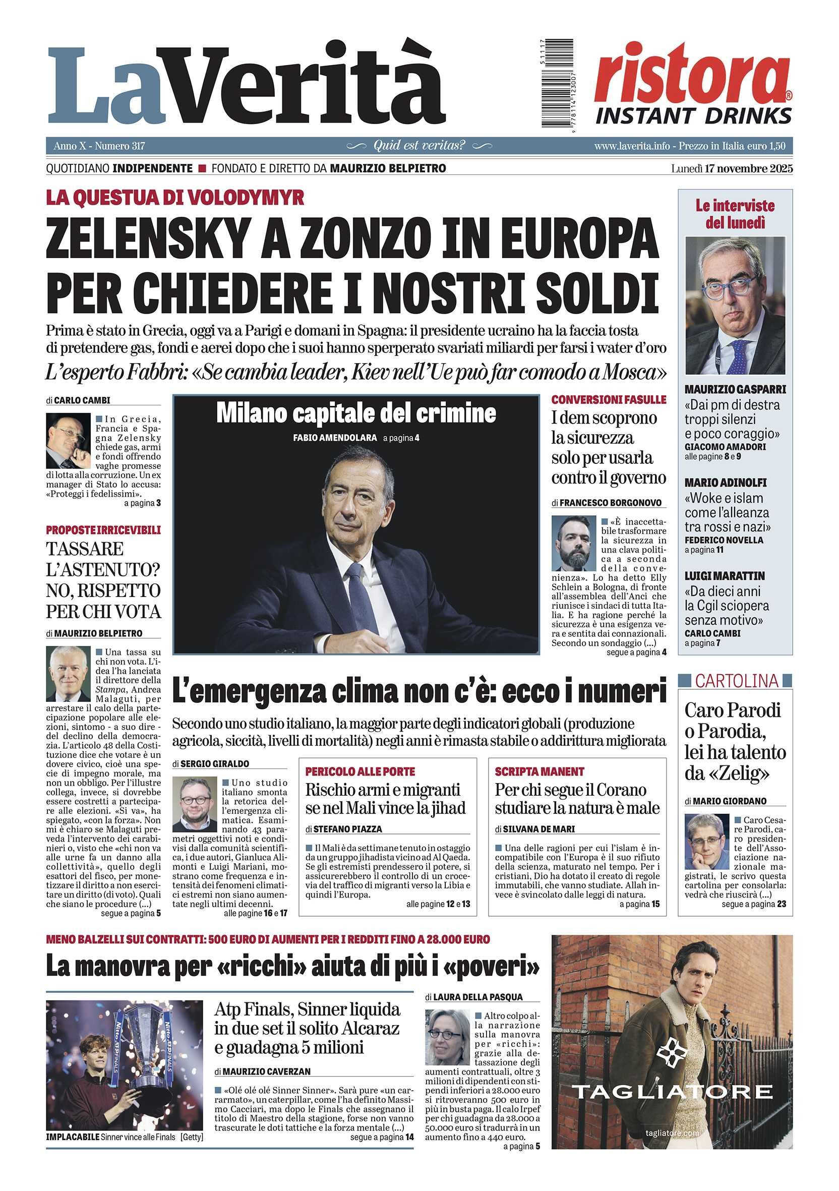 Oggi in edicola