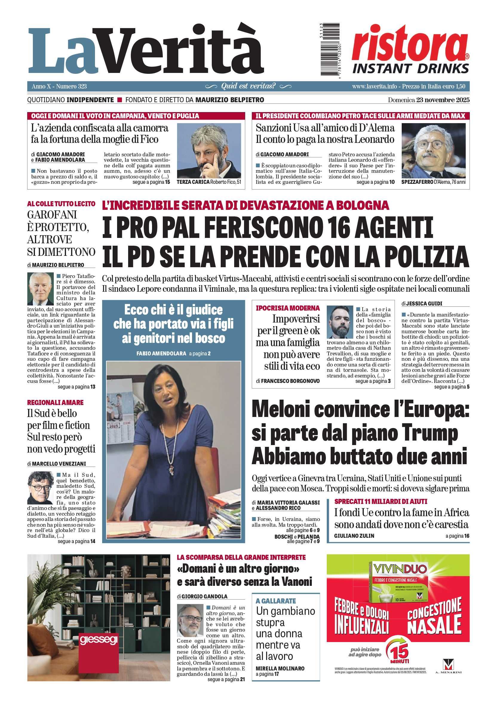 Oggi in edicola