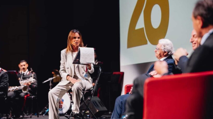 Paola Perego alla presentazione del Calendario Storico 2026 (Arma dei Carabinieri)