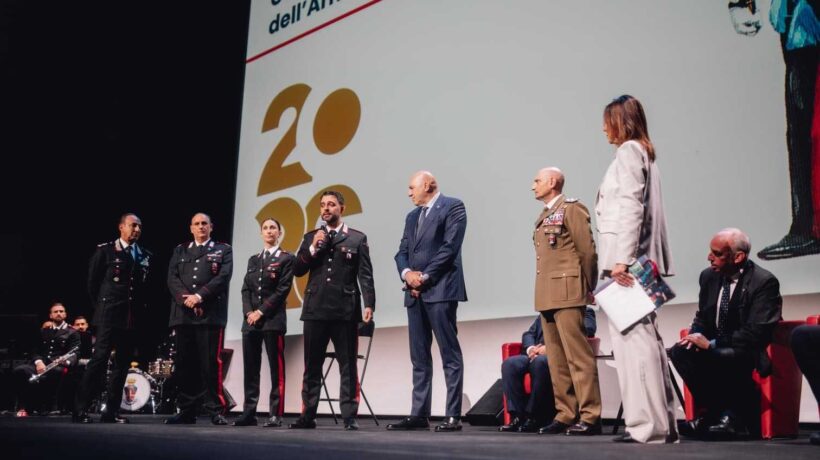 Il ministro della Difesa Guido Crosetto durante la presentazione del Calendario Storico 2026 (Arma dei Carabinieri)