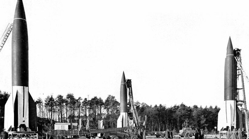 1944, sito di lancio dei razzi V-2 (Getty Images)
