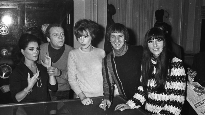 Connie Francis, Johnny Dorelli, Ornella Vanoni, Sonny e Cher a Sanremo il 26 gennaio 1967 (Ansa)