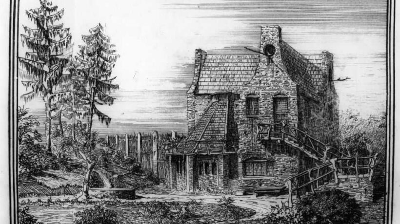 La «capanna svizzera» del 1840, nucleo originario della Casina delle Civette (Musei di Villa Torlonia)