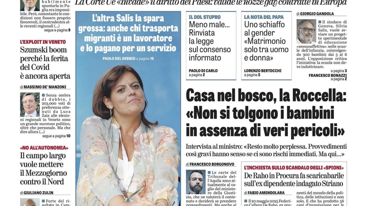 Oggi in edicola