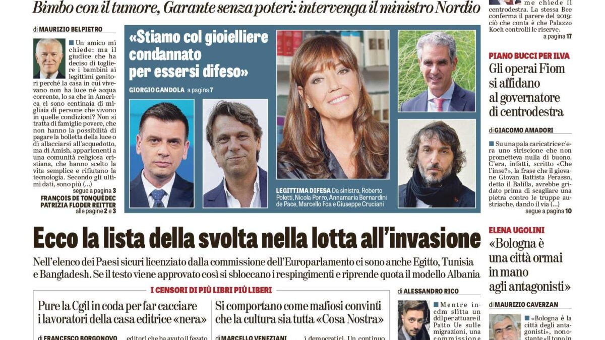 Oggi in edicola