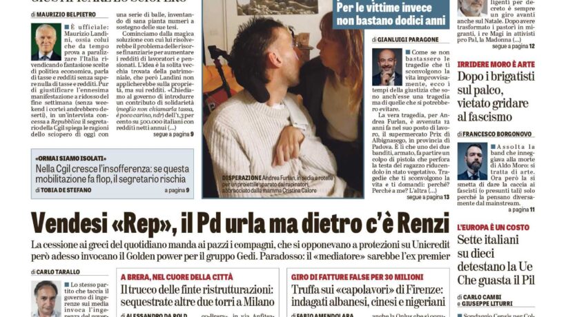 Oggi in edicola
