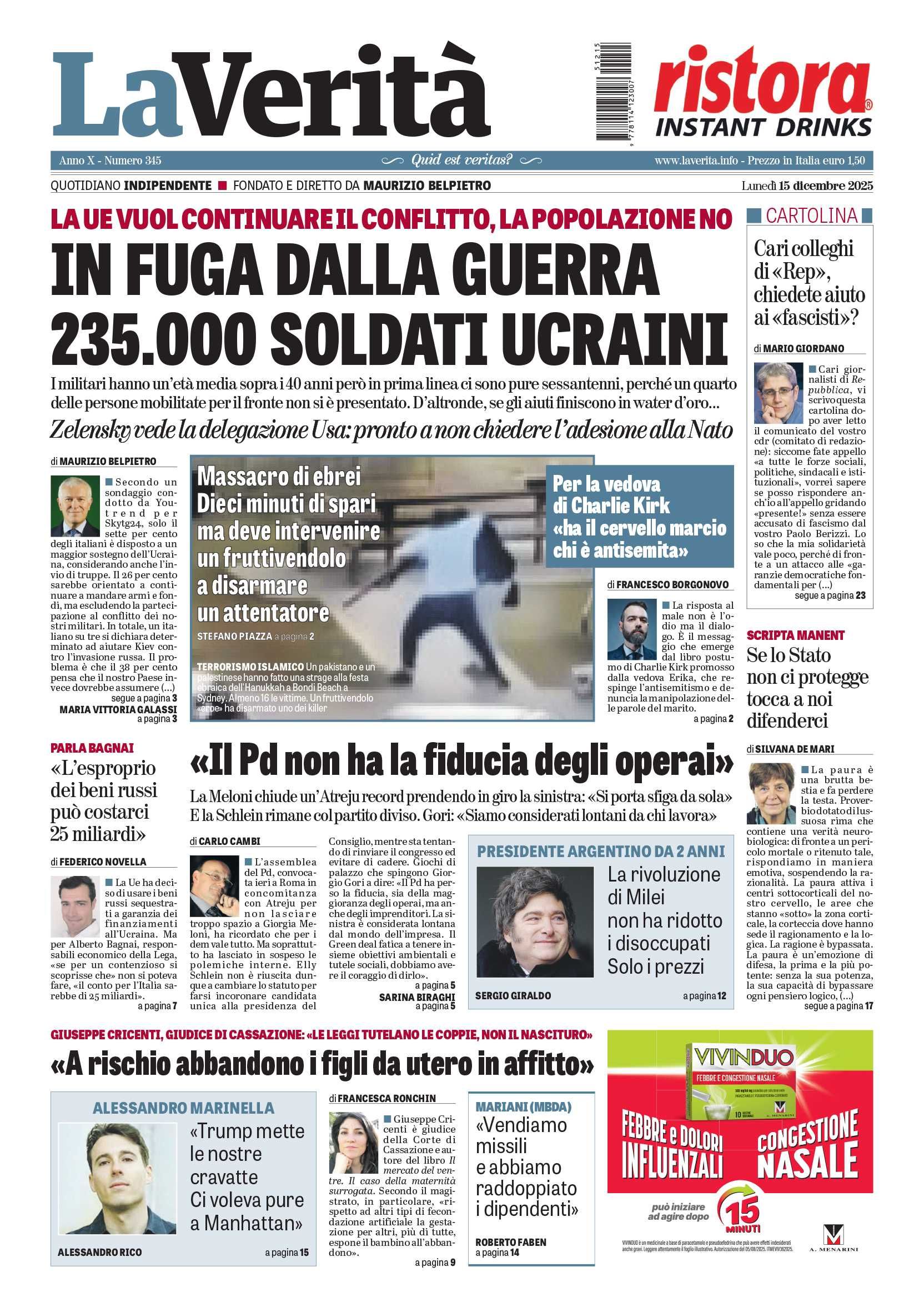 Oggi in edicola