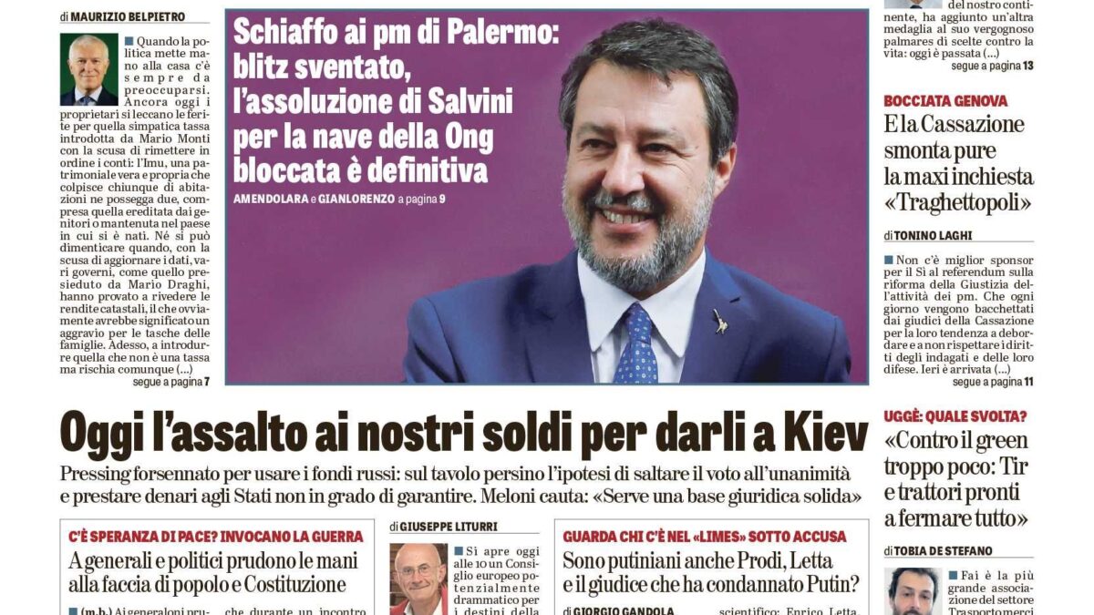 Oggi in edicola