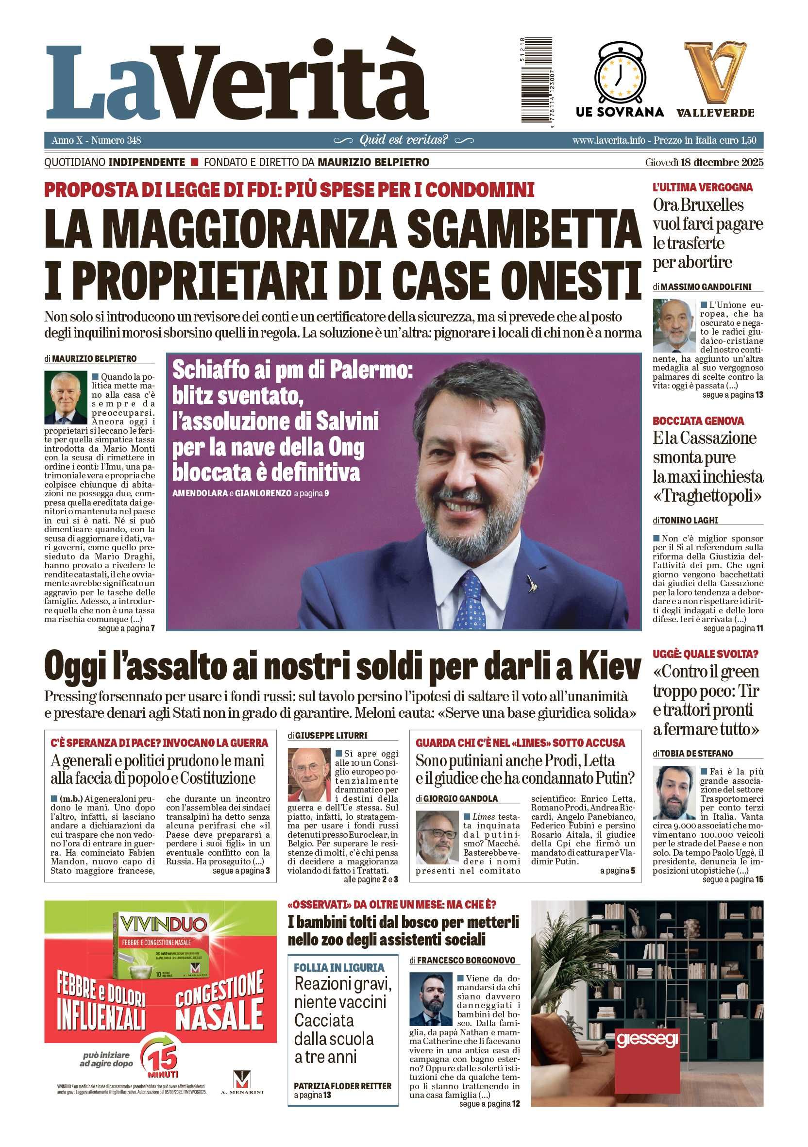 Oggi in edicola