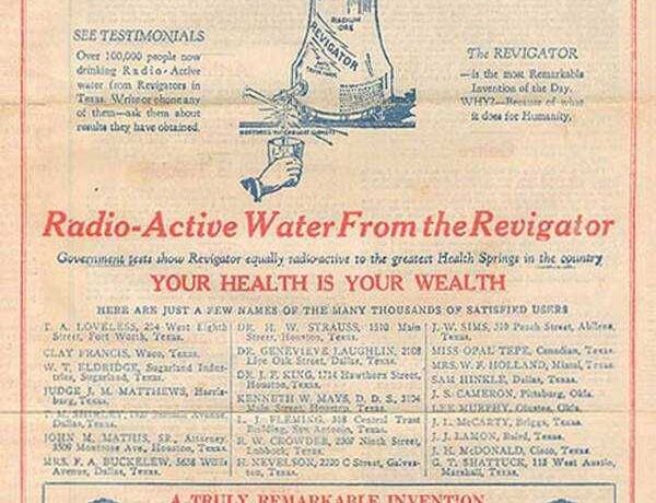 Il Revigator era un dispenser che aggiungeva radioattività all'acqua potabile